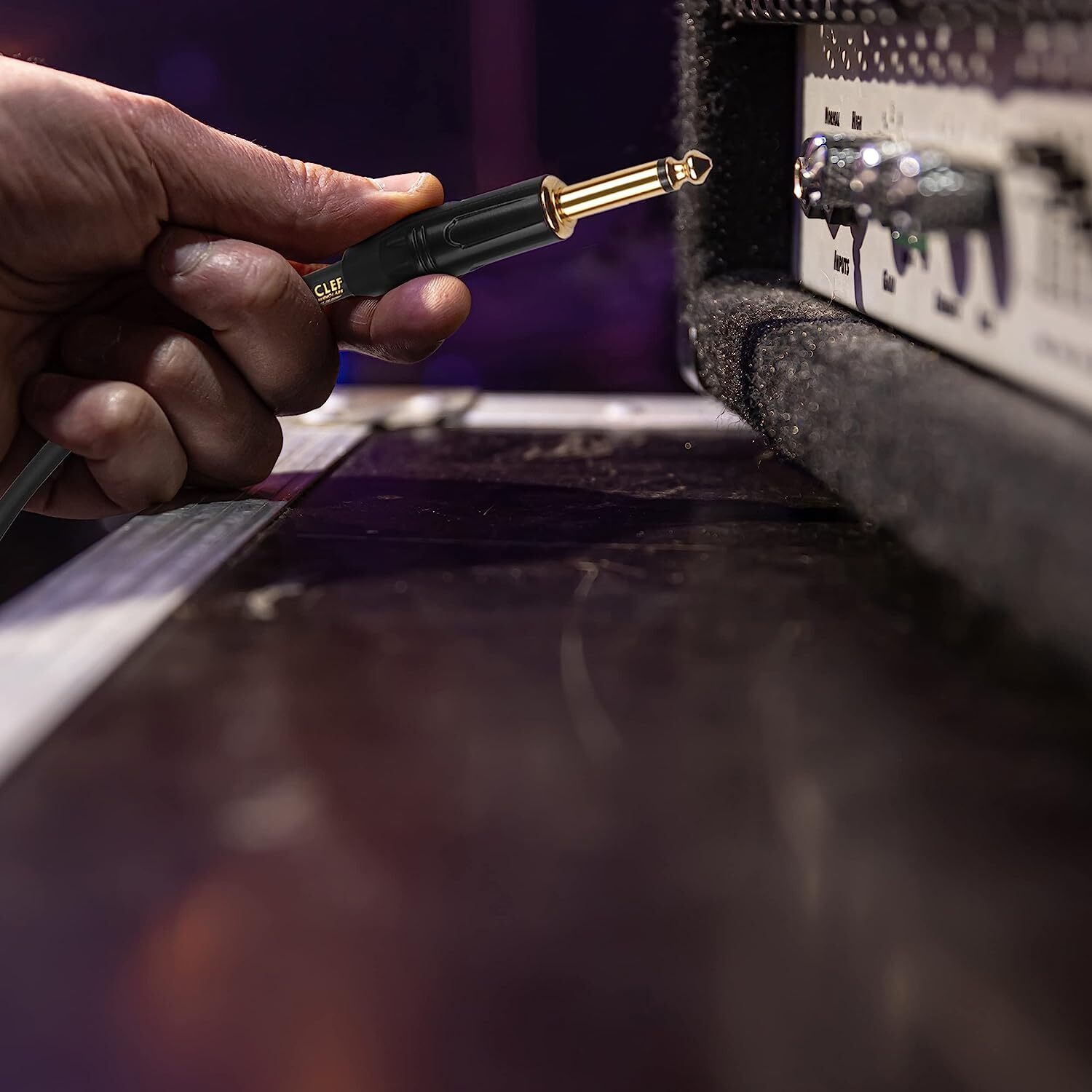 Clef Audio Labs Instrument Guitar Cable, 15ft - 1/4 inch TS, Guitar AMP Cord, 22