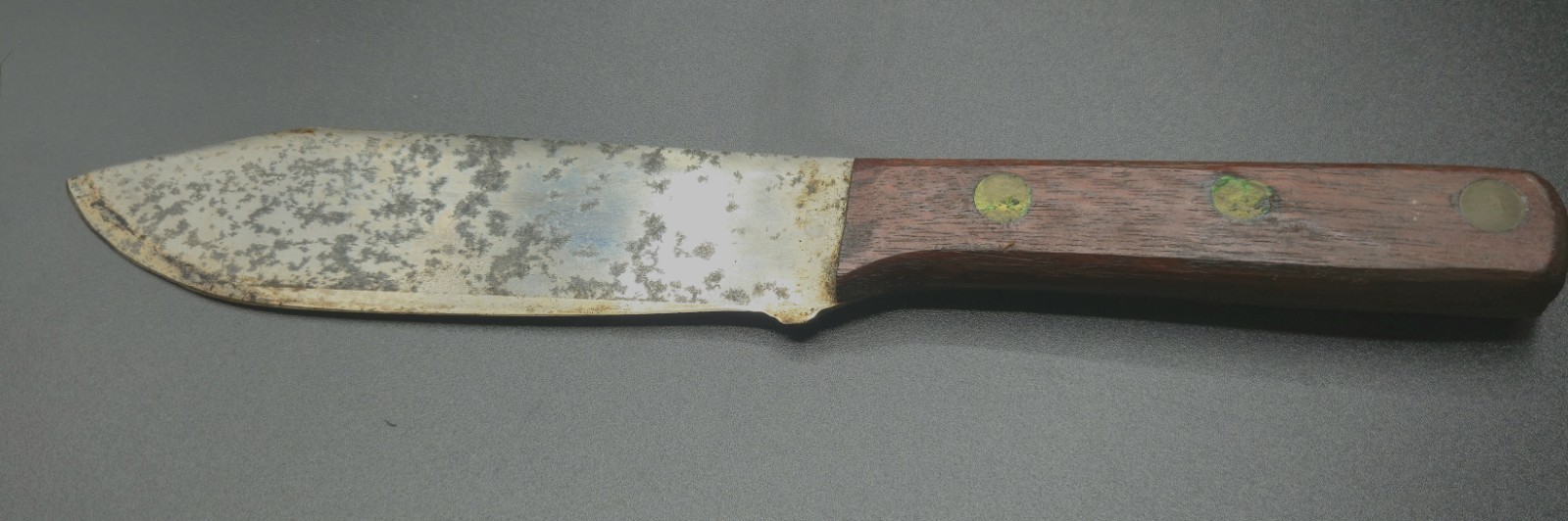 Vintage Trade Knife collectible with leather fringe sheath