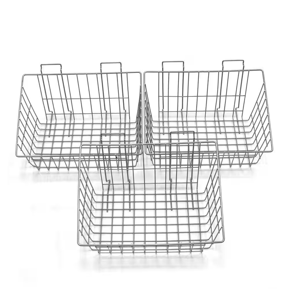 Slatwall Metal Basket (3-Pack)