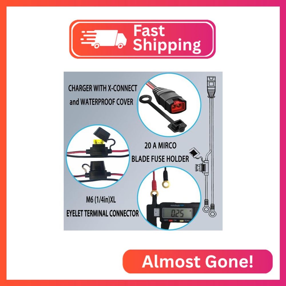 2 Pack GC002 X-Connect fit for NOCO Battery Charger Accessories,M6 (1/4in) XL Ey