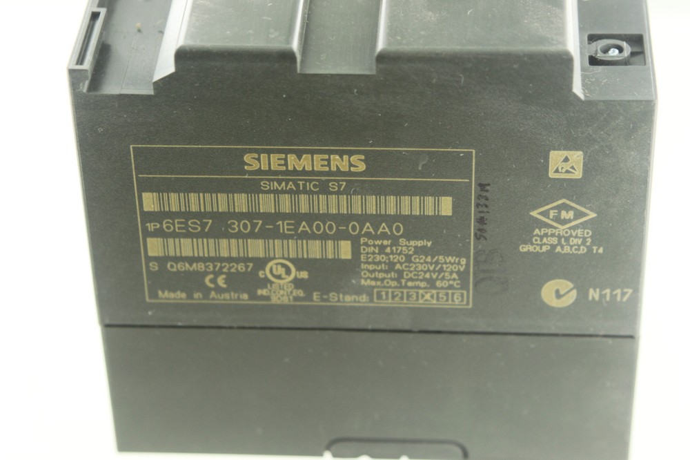 SIEMENS 6ES7-307-1EA00-0AA0 POWER SUPPLY MODULE
