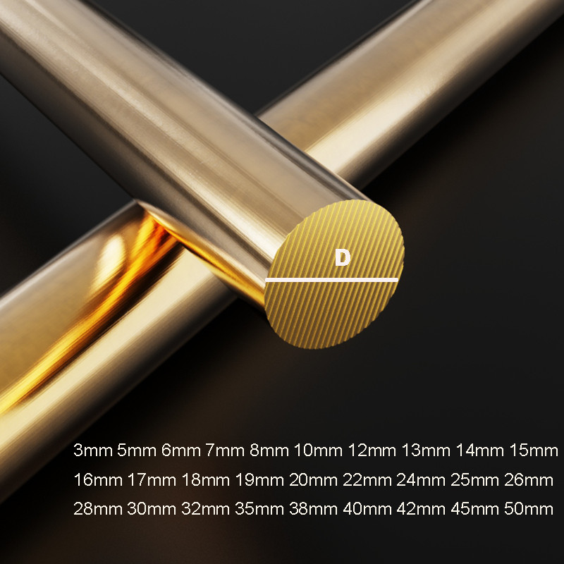 BRASS ROUND BAR ROD 3mm 5mm 6mm 7mm 8mm 10mm 12mm 13mm 14mm ... 42mm 45mm 50mm