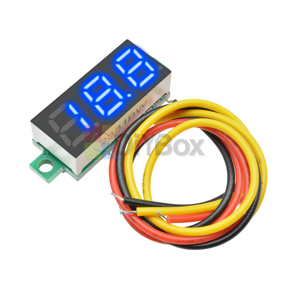 10PCS Mini DC0-100V 0.28Inch 3-Digital Voltmeter LED Voltage Panel Meter 3 -Wire