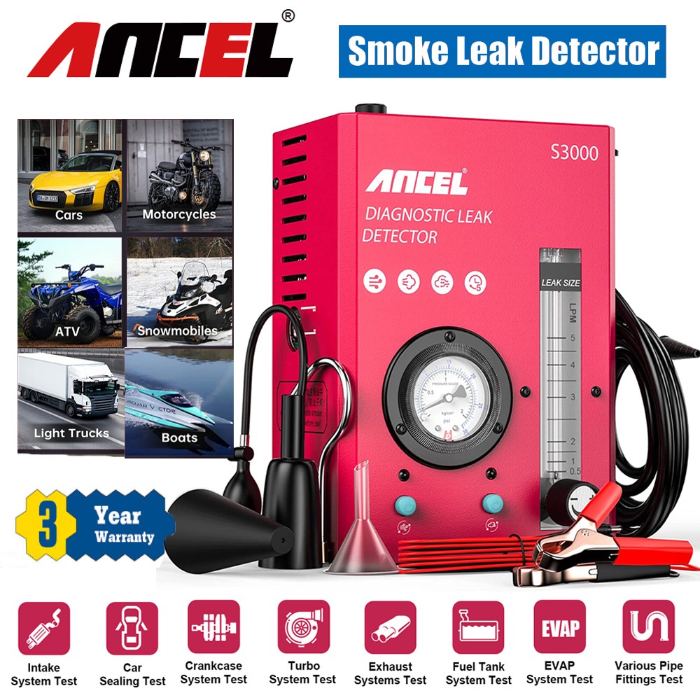ANCEL S3000 Car EVAP Smoke Machine Leak Detection Diagnostic Tester Tool Pro
