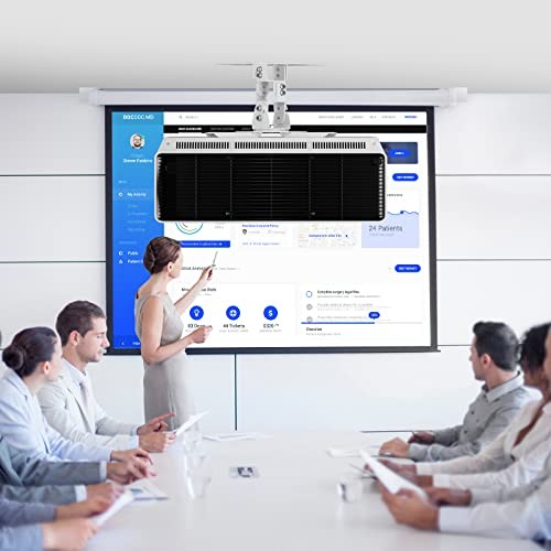 Universal Projector Ceiling Mount Low Profile Projector 4 Mounting Hole White