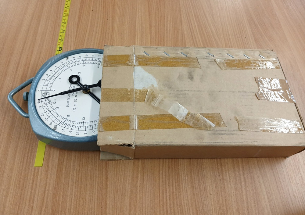 Ridsdale & Co Sand Testing Compression Machine Scale 40lb Foundry Tool New. Blue