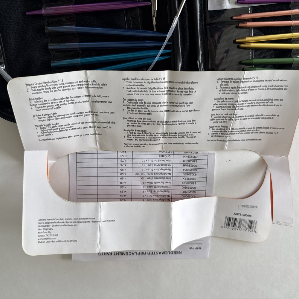 Boye Needlemaster Interchangeable Knitting Needle System in Case