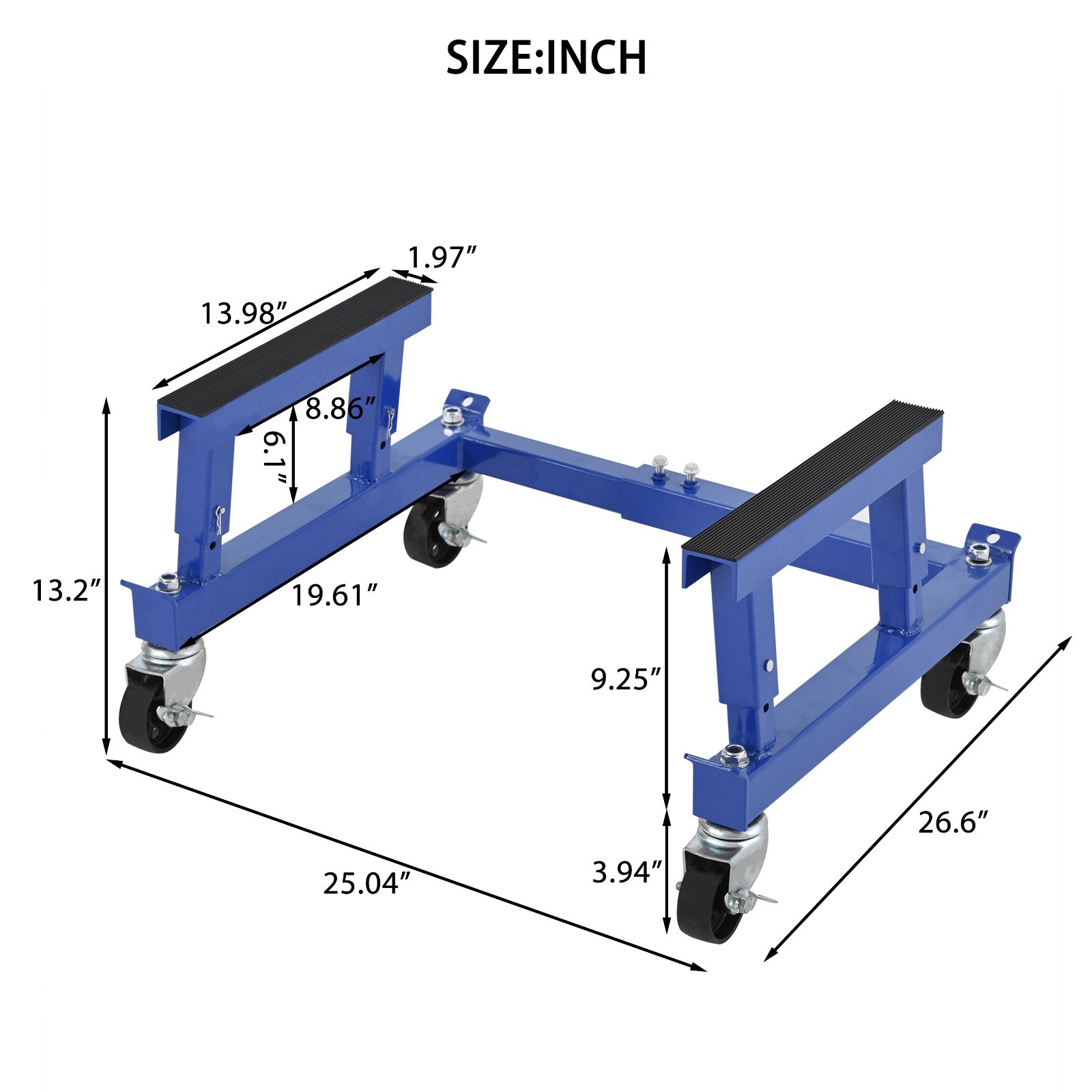 ATV Motorcycle Engine Cradle Dolly, Motorcycle Dolly, Engine Stand ,Blue