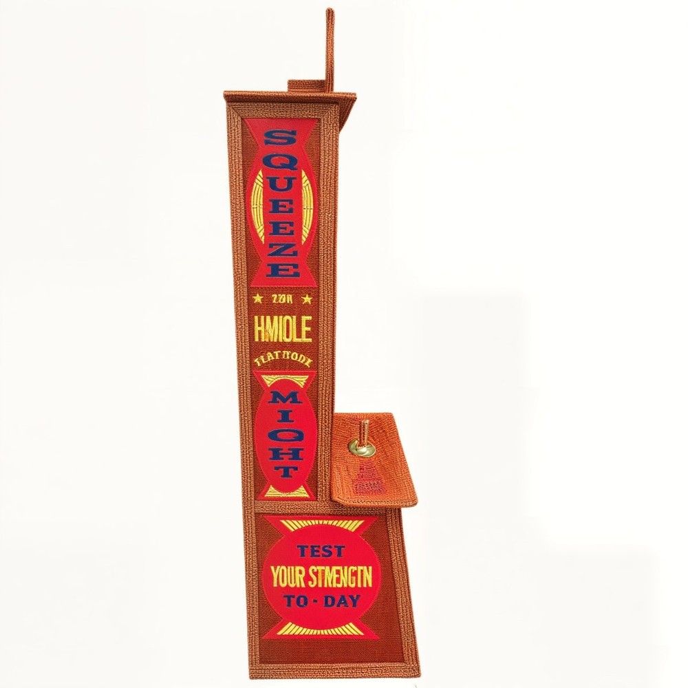 Strength Tester Nostalgic Arcade Machine With LED Sign Topper