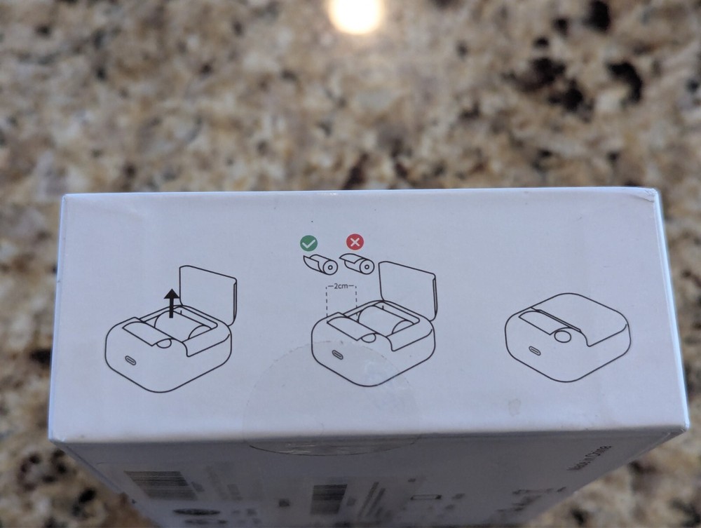 Portable Printer Lightweight Label Maker LOPEVI Sky Blue Bluetooth with App