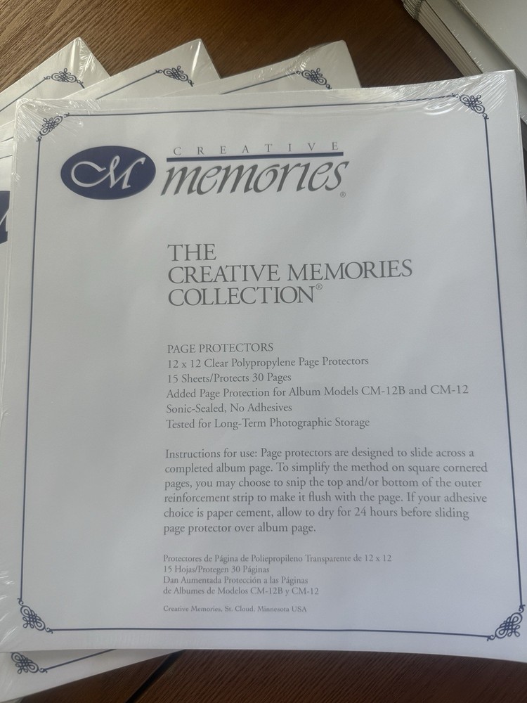 HUGE VINTAGE Creative Memories Page Refills & Page Protecter Bundle
