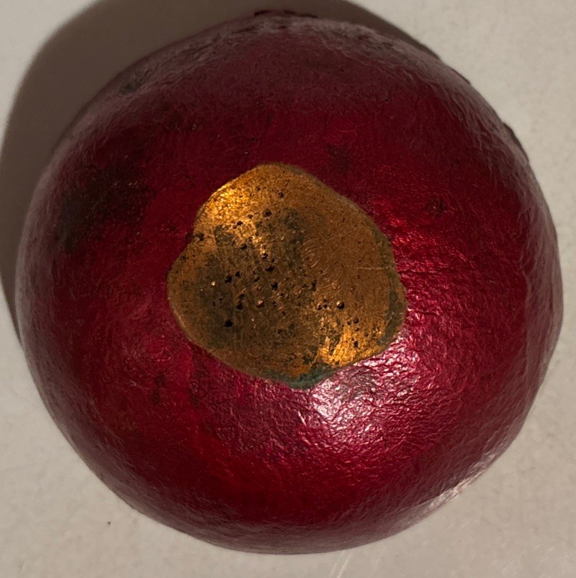 Vintage Solid Copper Red Anodized Bowl 4.25” Heavy 819.8 grams