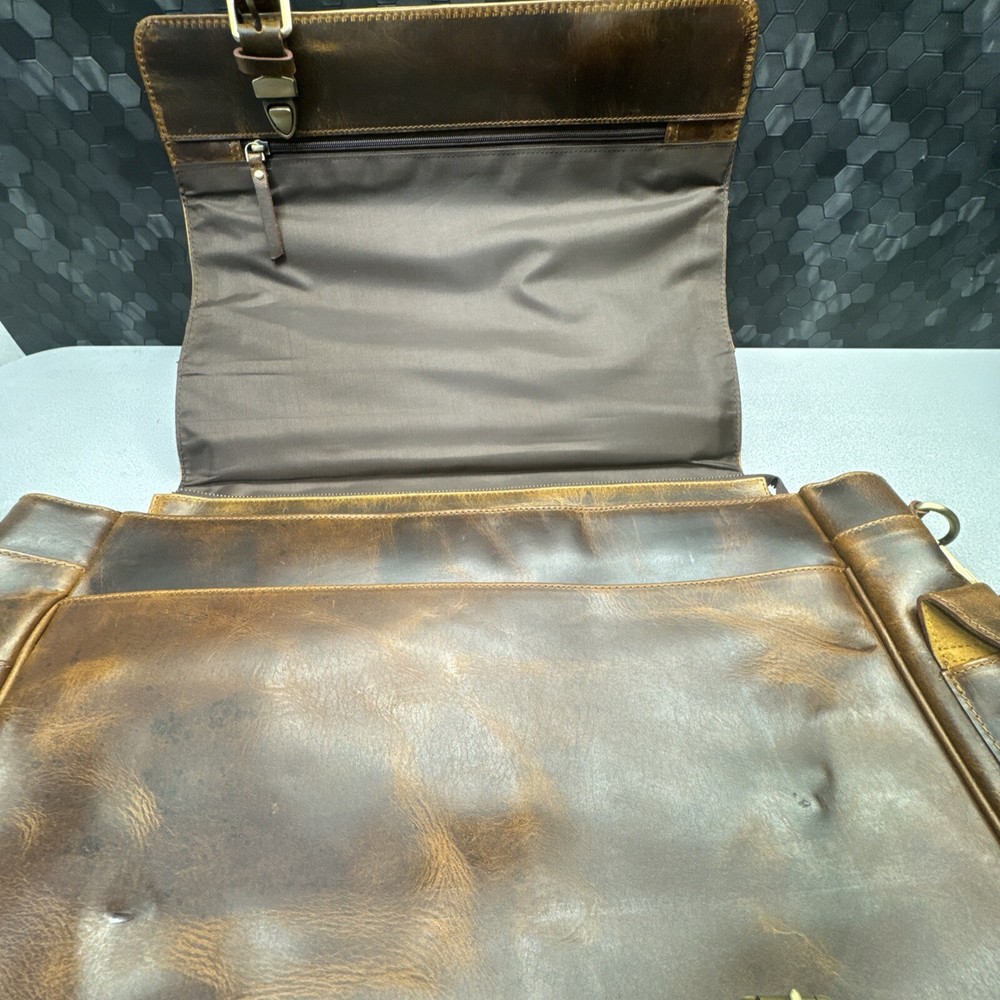 Kodiak Leather laptop Bag Brown