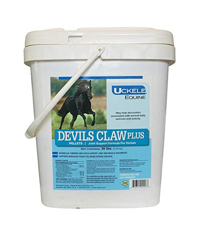 Uckele Devils Claw Plus Horse Supplement, Joint Support Formula, Pellets, 20 lb