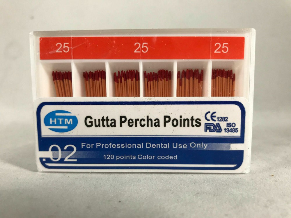 HTM Gutta Percha Points 0.2 Specially Tapered size #25 600 GP points