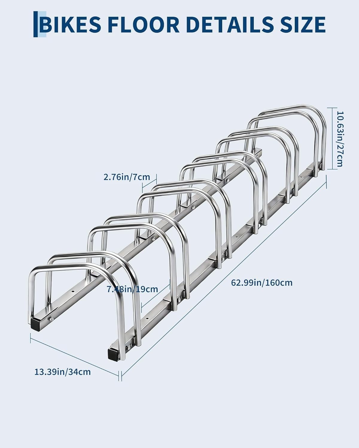2-6 Compartment Bike Storage Rack Bicycle Floor Parking Stand for Home Garage