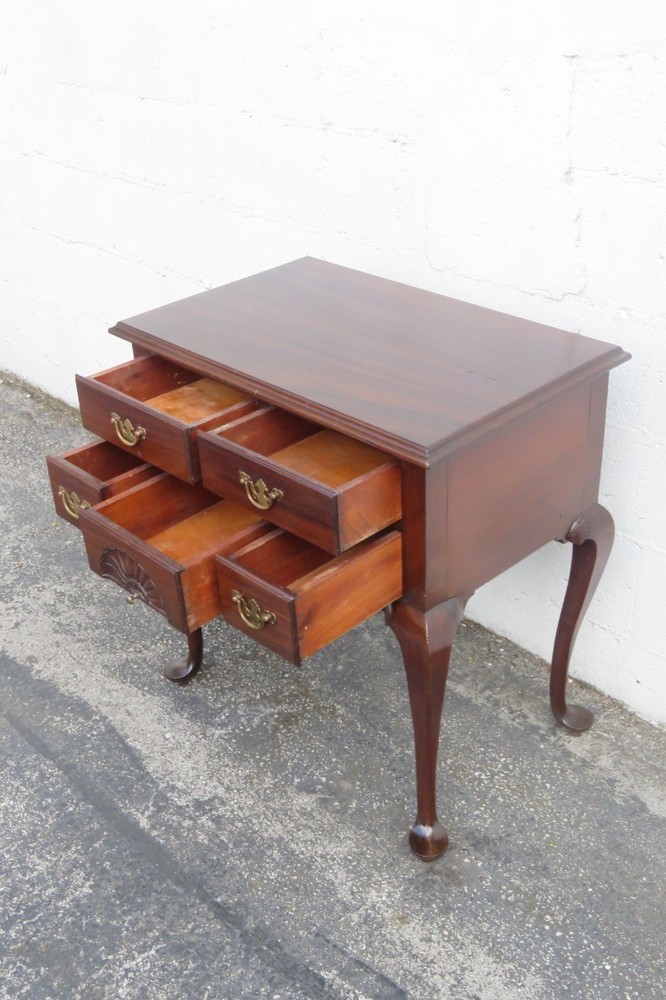 Late 1800s Queen Anne Legs Solid Mahogany Small Server Buffet 5603