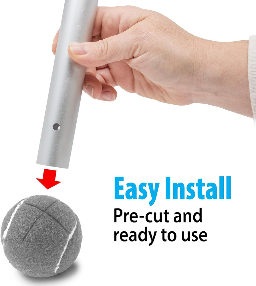 Precut Walker Tennis Ball Glides (Gray)