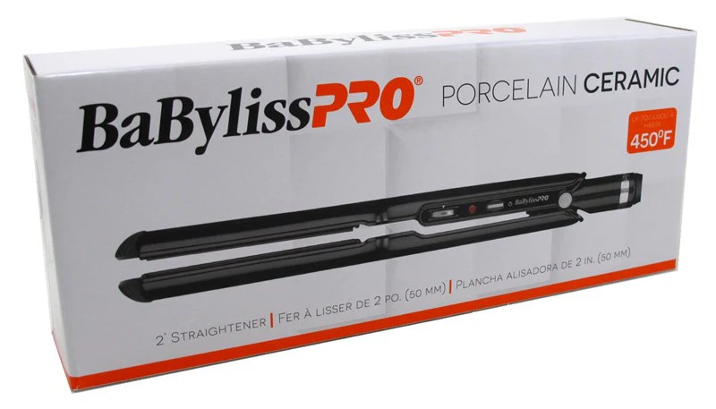 BaBylissPro Porcelain CeramicFlat Iron, 2Inch