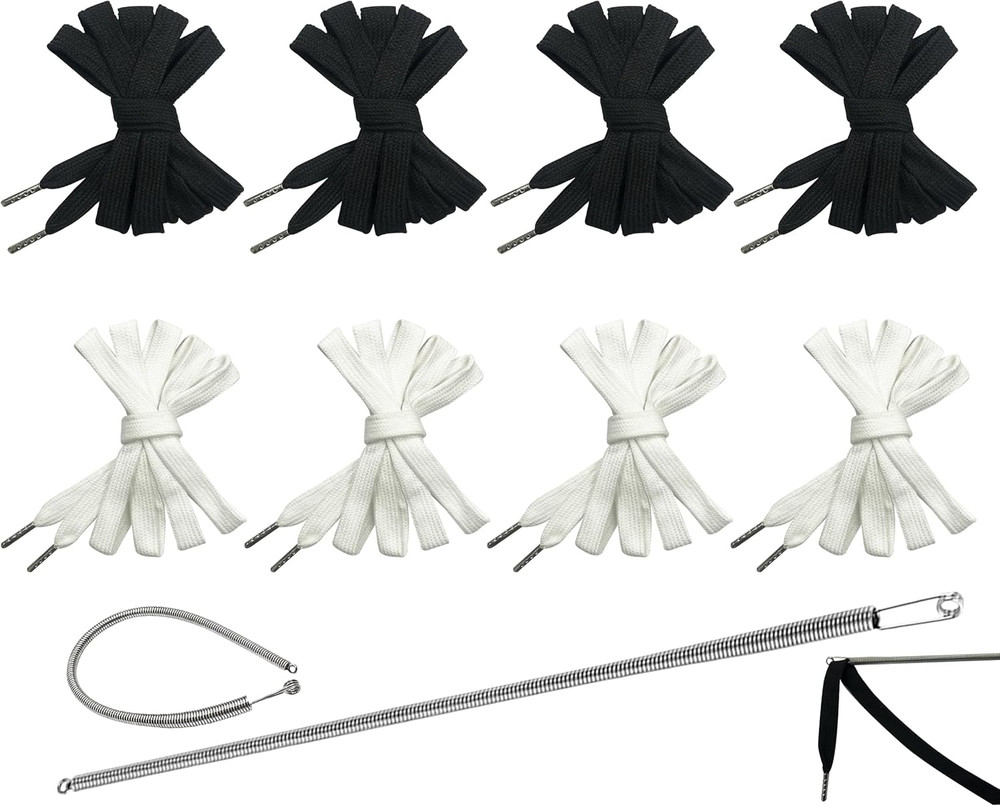 1/2" x 59" Flat Drawstring Cord with Easy Threader Drawstring Replacement for Sw