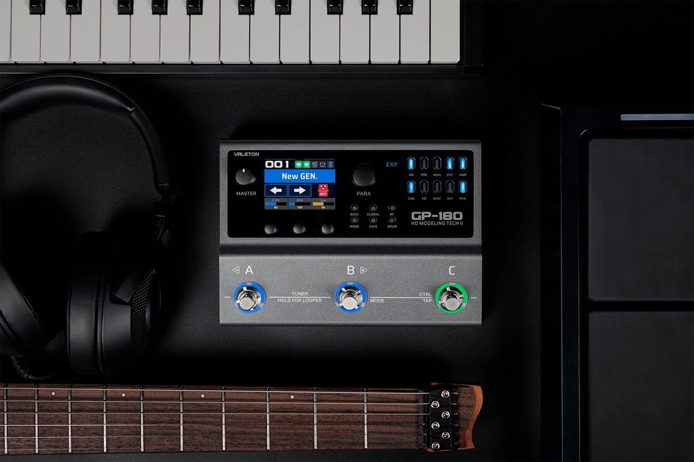 Valeton GP-180 Guitar Multi Effects Processor, 3 Footswitch Pedal, Built-in...