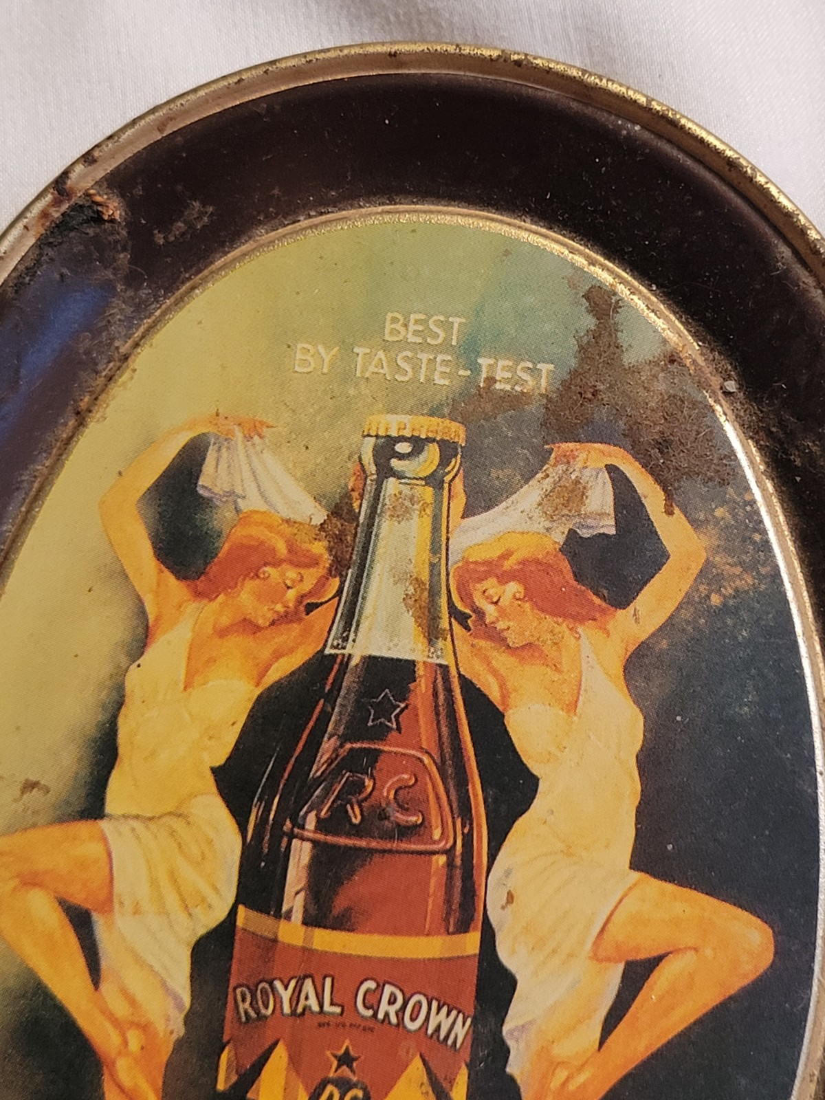 RC Royal Crown RC Cola Metal Serving Tray Dancing Ladies Fabcraft Inc. NJ USA