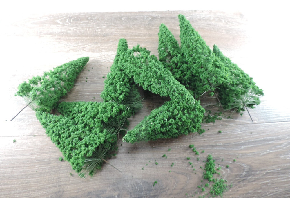 10 4" Tall Evergreen Trees