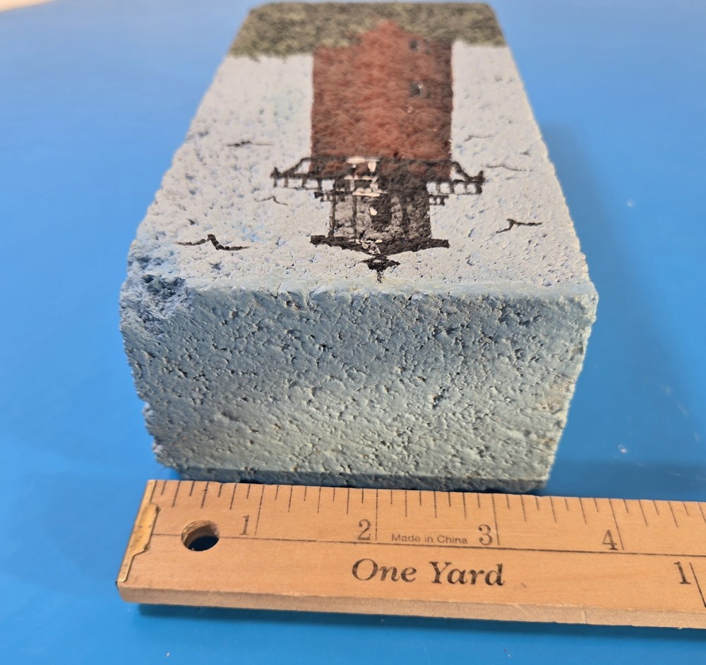 Hand Painted Lighthouse Brick Door Stop