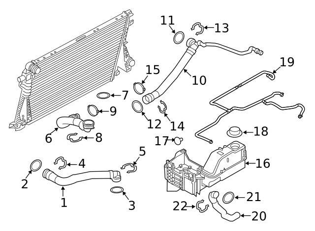 Genuine Ford Engine Coolant Overflow Hose O-Ring BC3Z-8590-A