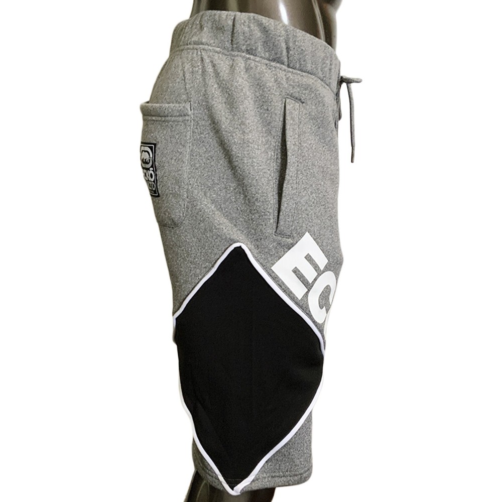 NWT ECKO UNLTD. MSRP $48.99 MENS GRAY BLACK ADJUSTABLE PULL ON SHORTS SIZE S M L
