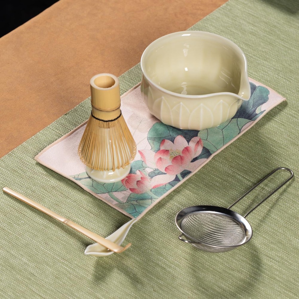 ZentButCool Matcha Set Includes Ceramic Bowl, regular, Off - White