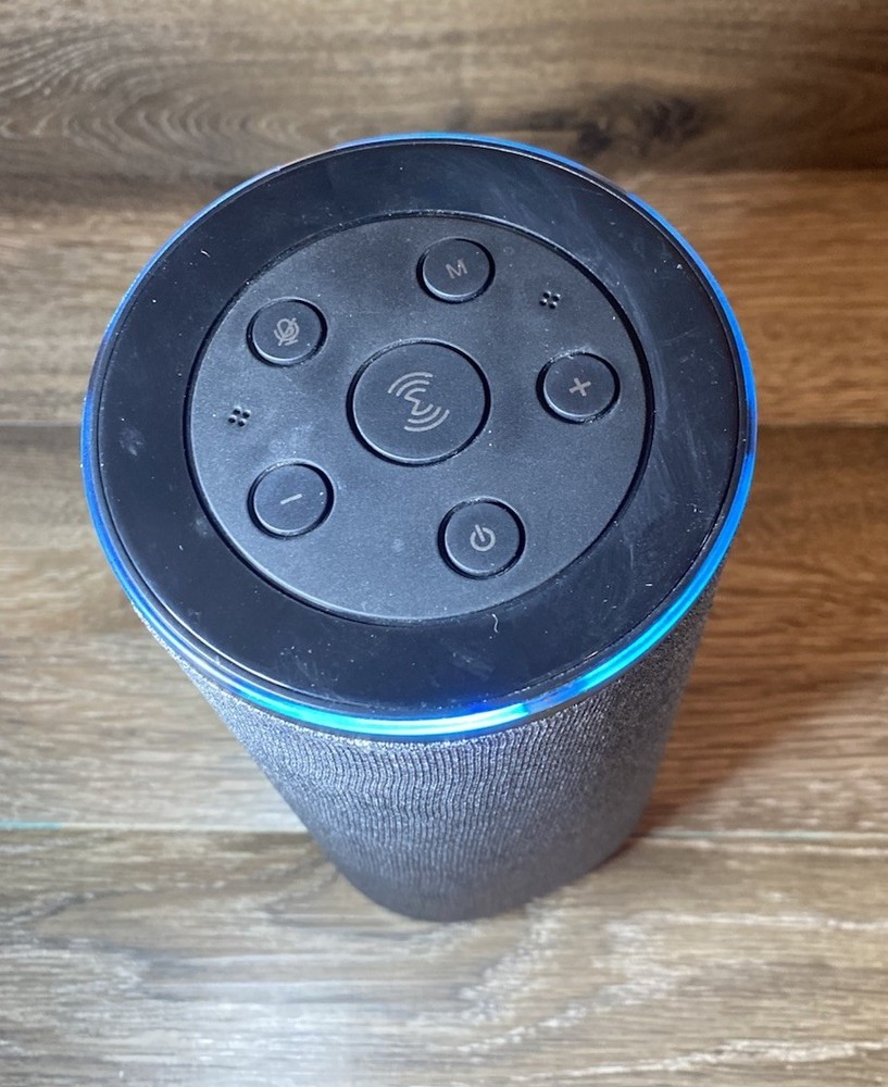 Sharper Image SWF1002 Speaker Alexa Enabled Bluetooth Smart Speaker Light Gray