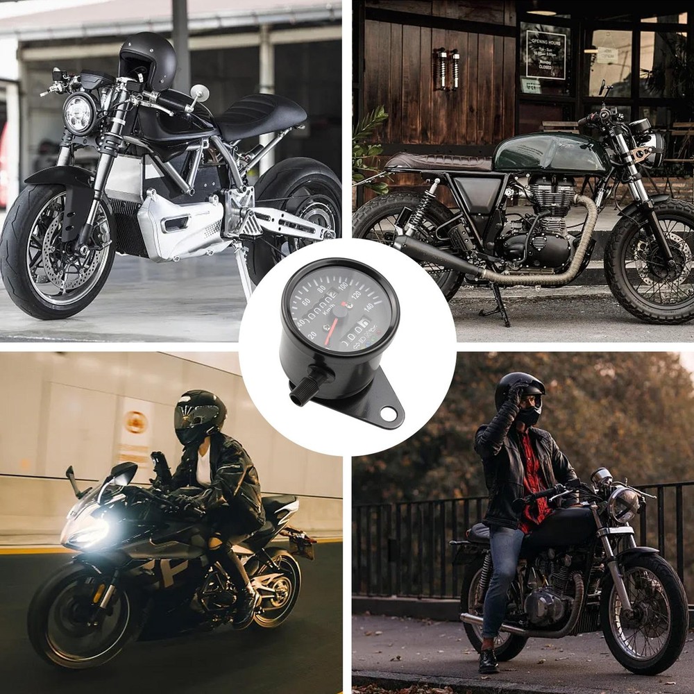 Universal Digital Motorcycle Odometer Speedometer Tachometer Gauge LED Meter