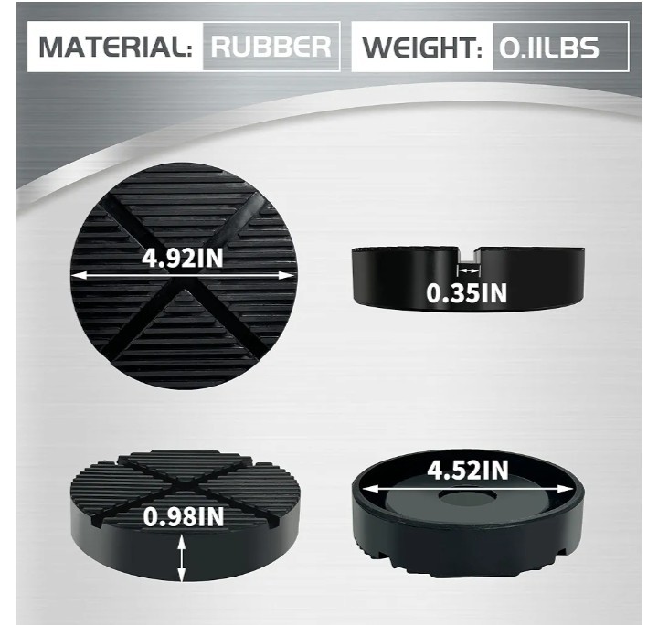 Floor Jack Rubber Pad, Universal Jack Pad Adapter, Protects Weld SideFrame Rail