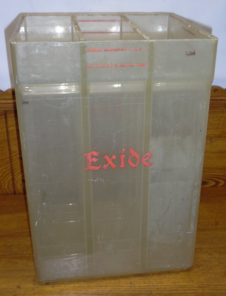 Vintage Plastic Exide Battery Container