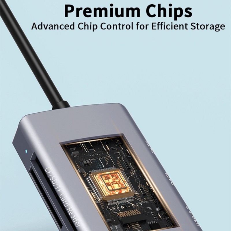 USB3.0 Type C Adapter TF Card Reader Fast Speed Data Transfer Durability
