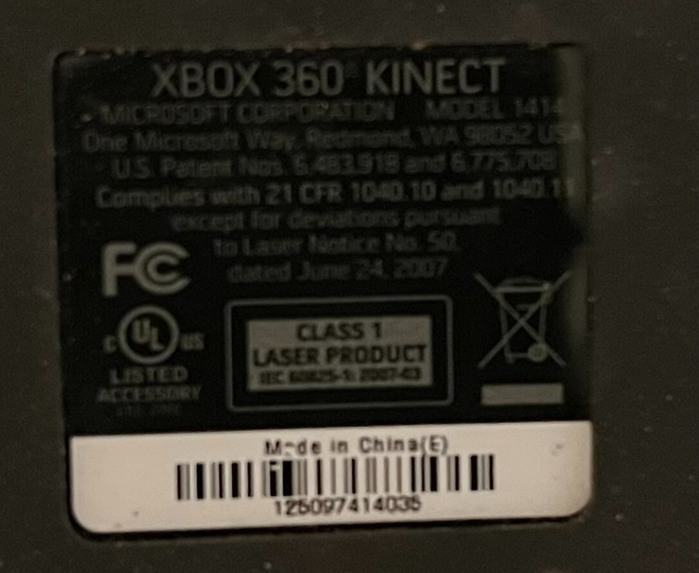 Microsoft 1414 Xbox 360 Kinect Sensor Bar Only - Black
