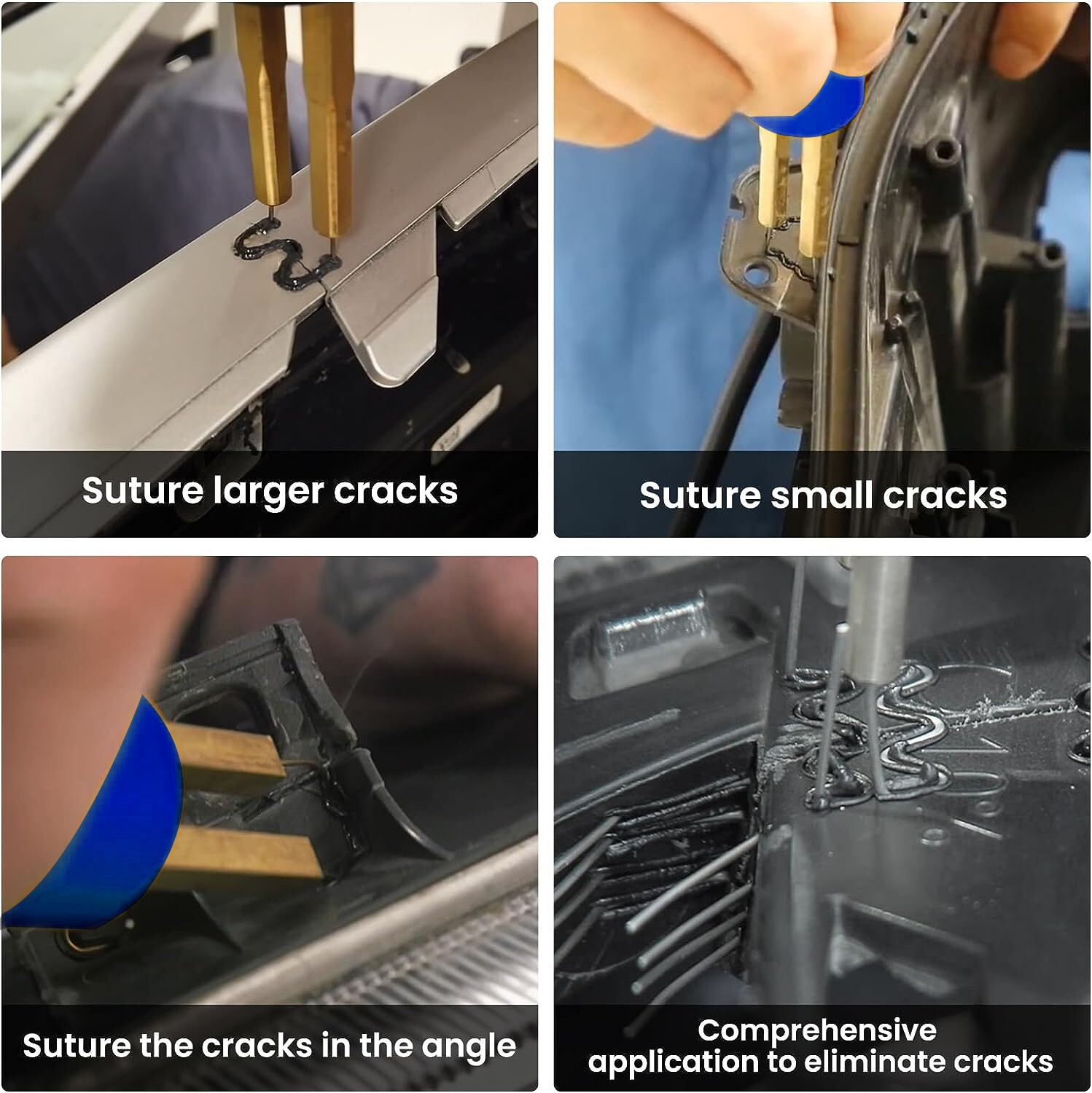 60W Hot Stapler Plastic Welder Welding Repair Kit Gun Car Bumper Tool 600Staples