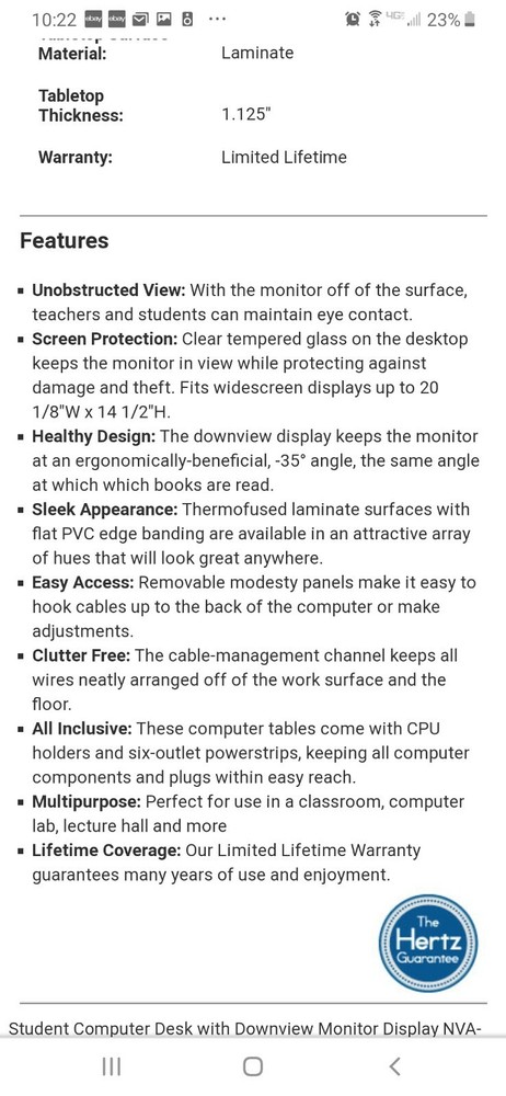 Nova down view school office commercial computer desk