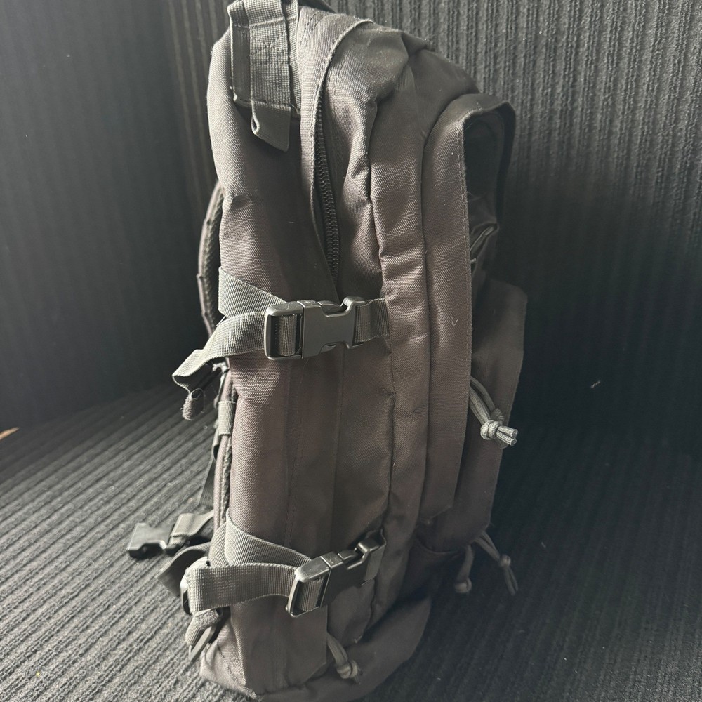 Black Highland Tactical Backpack Daypack with Compression Straps