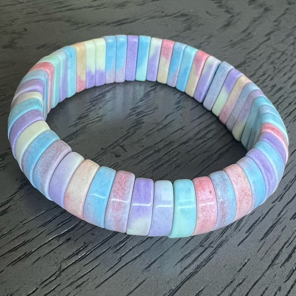 Rainbow stone soft bangle SIZE 6.75’