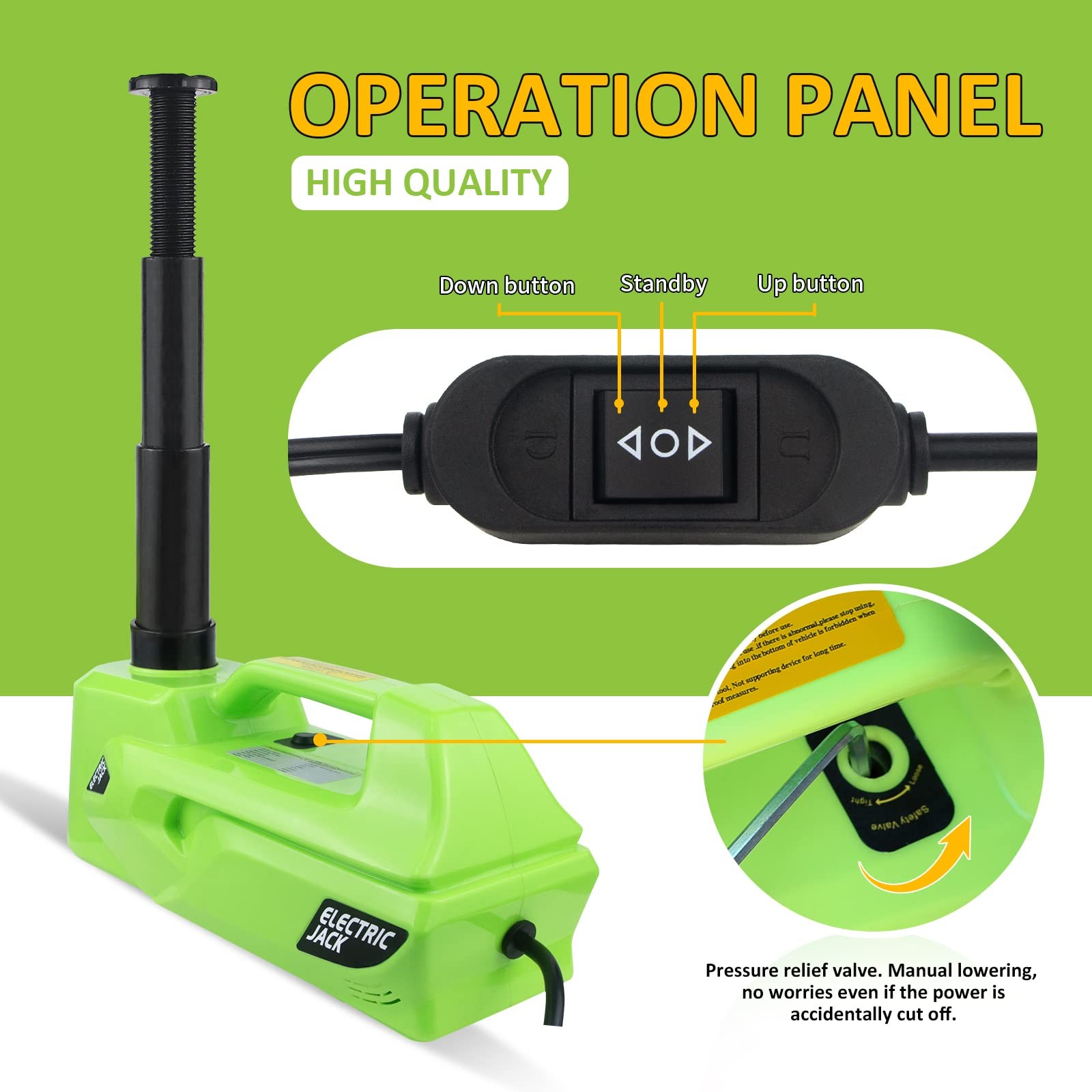 Gato Hidraulico Electrico 12V 5 Toneladas Elevador Hidráulico Para Carro Autos