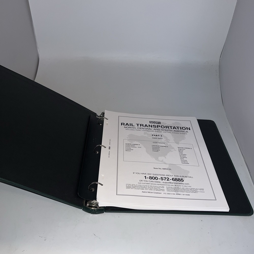 Scott Rail Transportation Album North Central & South America 114 Stamp Included