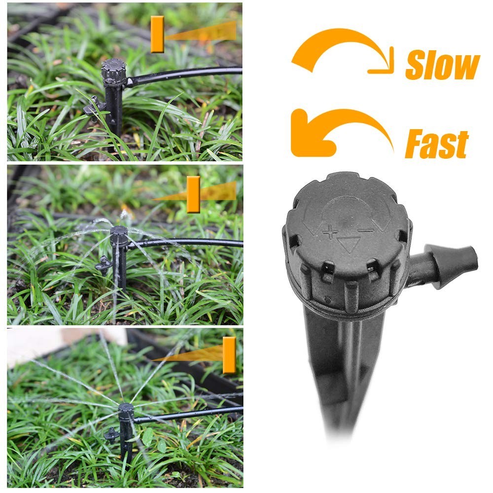 Efficient Drip Irrigation System - 50 Adjustable Emitters for Garden Health