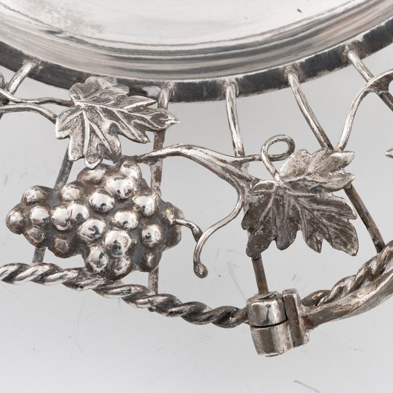 Wire Work Silver Swing Handle Basket London 1766