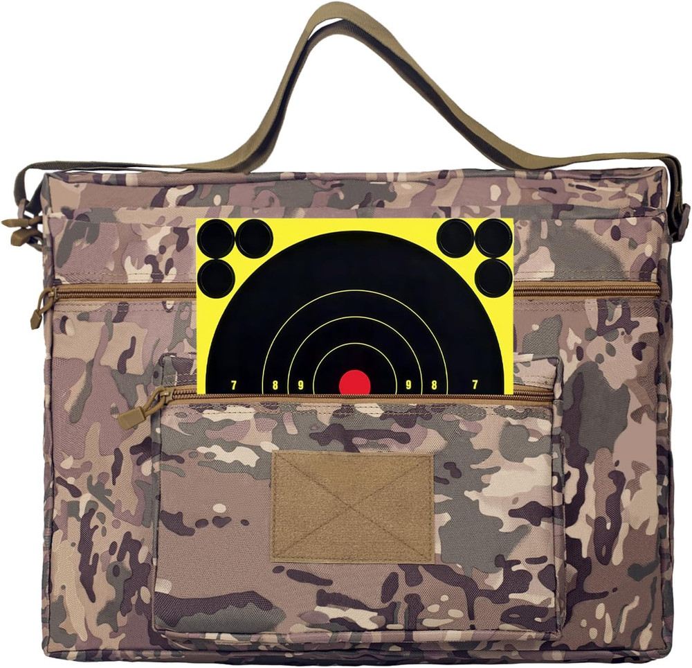 20"X15" Range Target Carry Case with 3 Zipper Pockets and Front Hook & Loop Pane