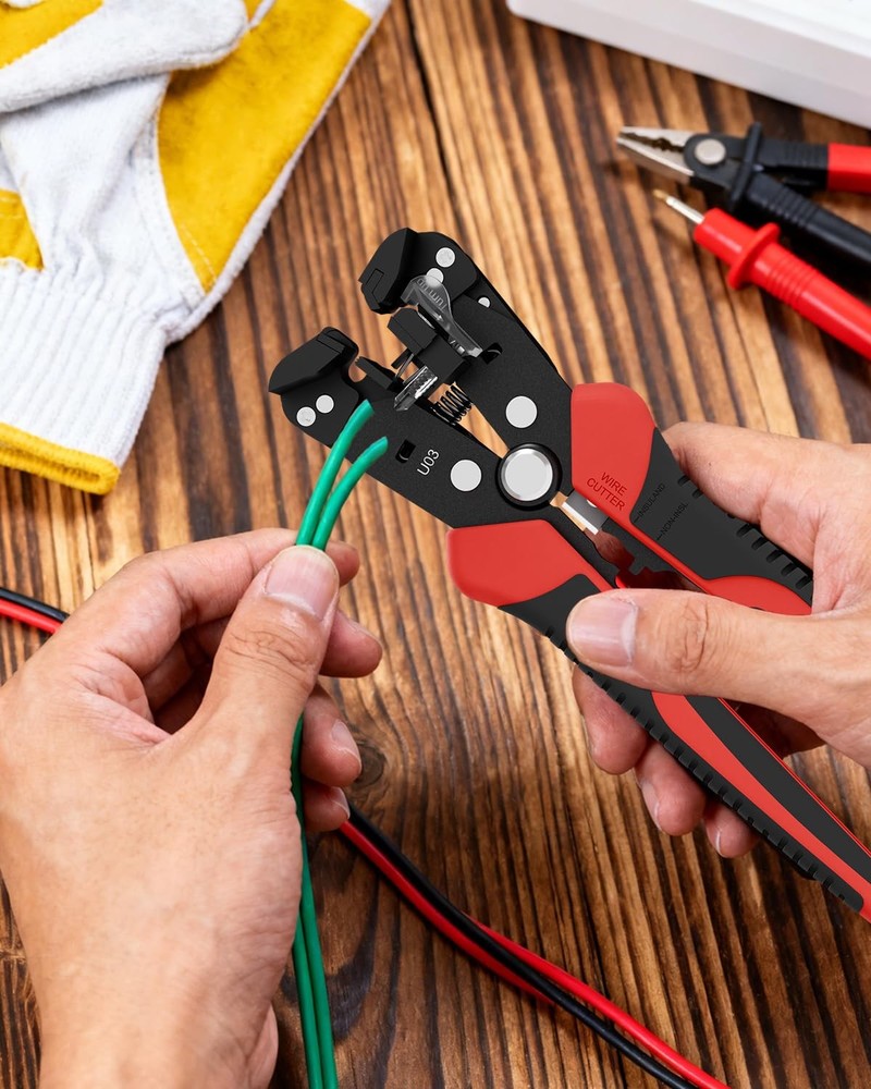 Self Adjusting Wire Stripper, ULEEY 3 in 1 Automatic Red