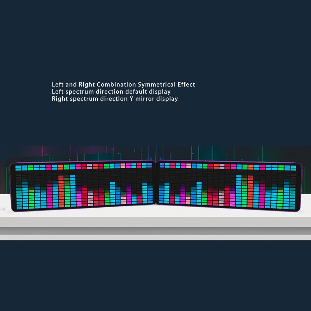 Music Spectrum Display 384 LED 1624 Segment Rhythm Light Level Voice Sensor WT
