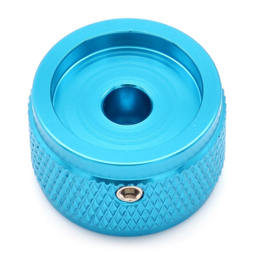 4Pcs Aluminium Alloy Blue Guitar Knobs Volume Audio Pot Control Knurled Knobs
