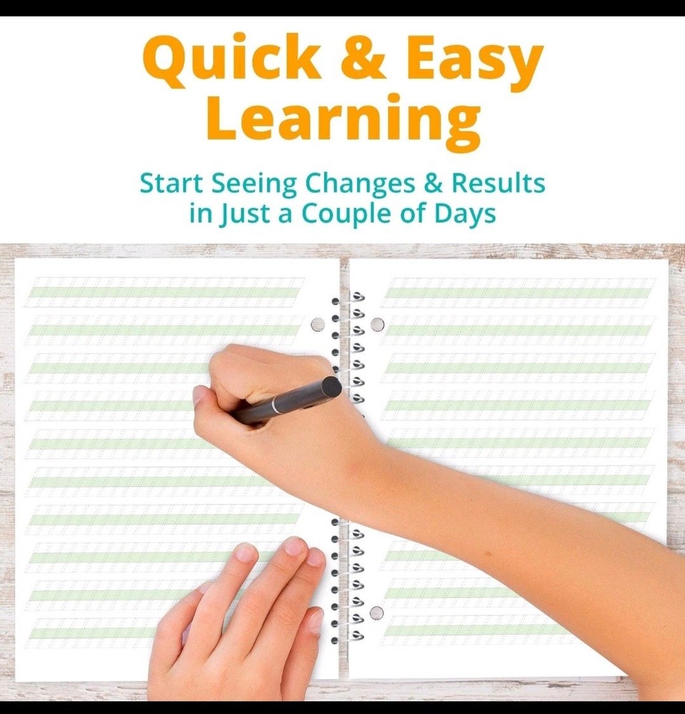 Channie's Visual CURSIVE Writing Notebook 120 Pages To Practice Cursive